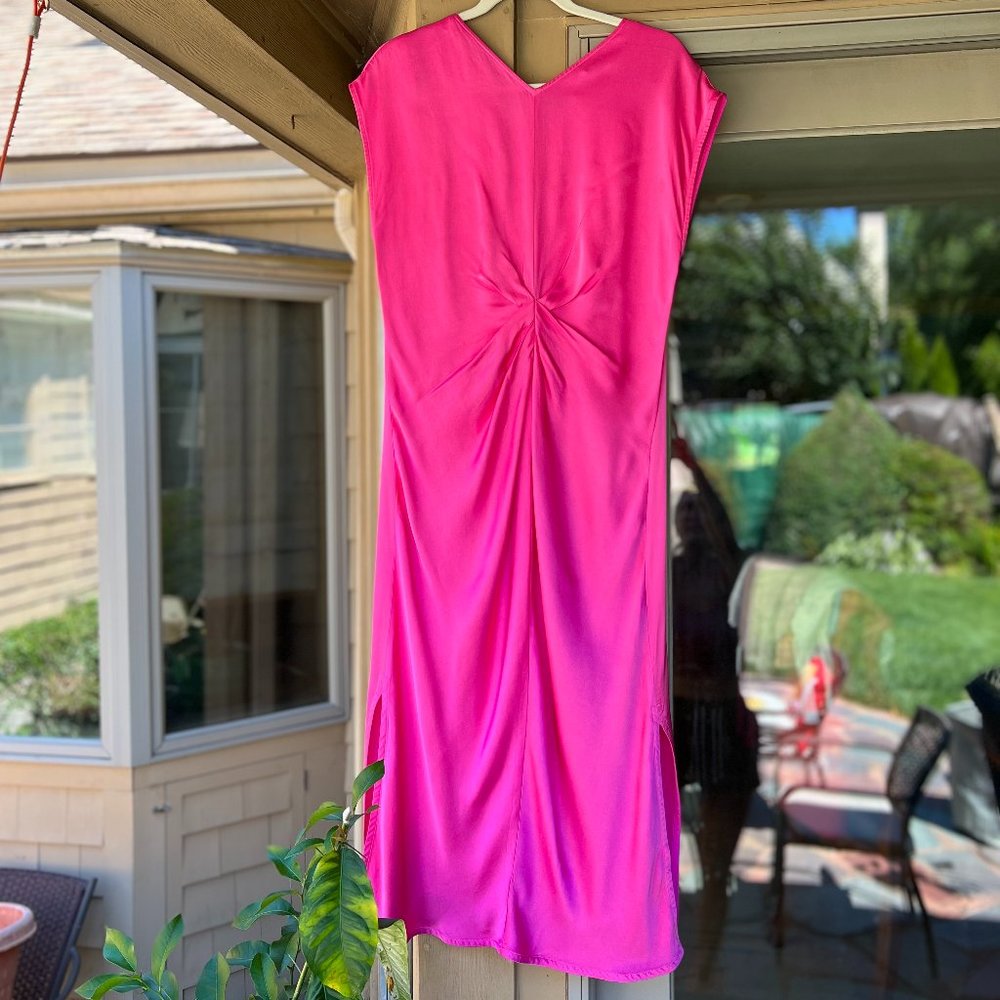 Silk, Pink Maxi Dress by Helmut - Size 6